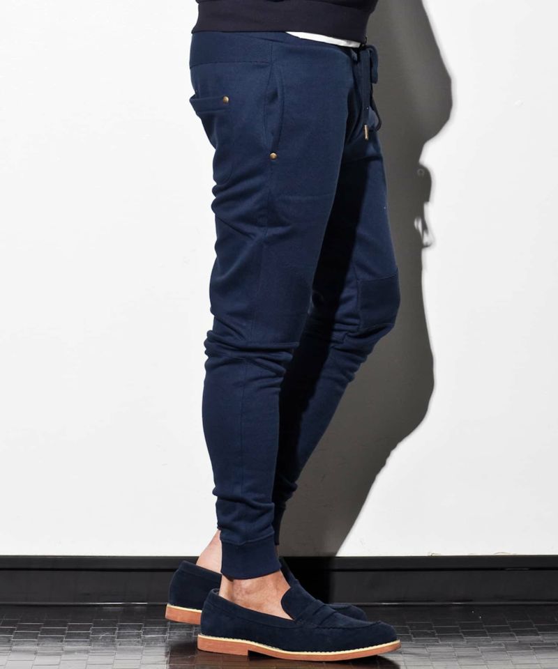 1PIU1UGUALE3 BIKER ZIP RIB PANTS