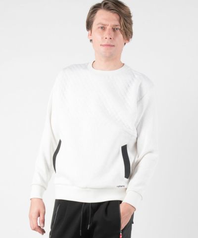 +phenix(プラスフェニックス)Quilt Sweat Pullover スウェット/裏起毛/プルオーバー/キルティング/クルーネック