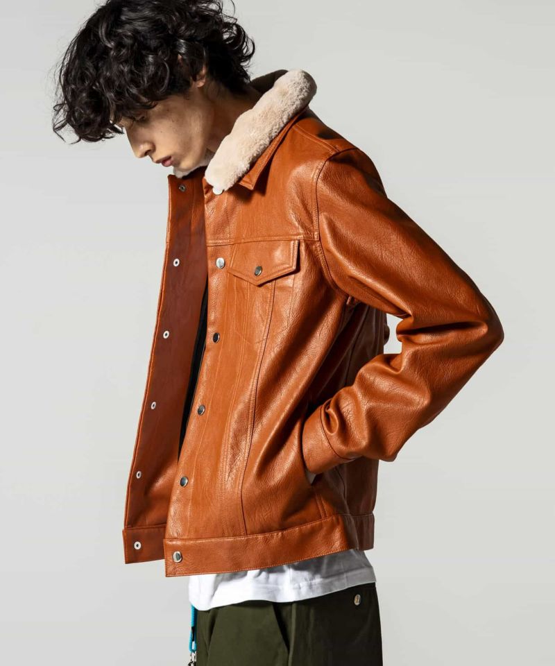 VIKTOR&ROLF(ヴィクター＆ロルフ)アムステルダムフェイクレザーファージャケット/AMSTERDAM 70s JACKET |  SHIFFON公式通販サイト｜SHIFFON ONLINE STORE