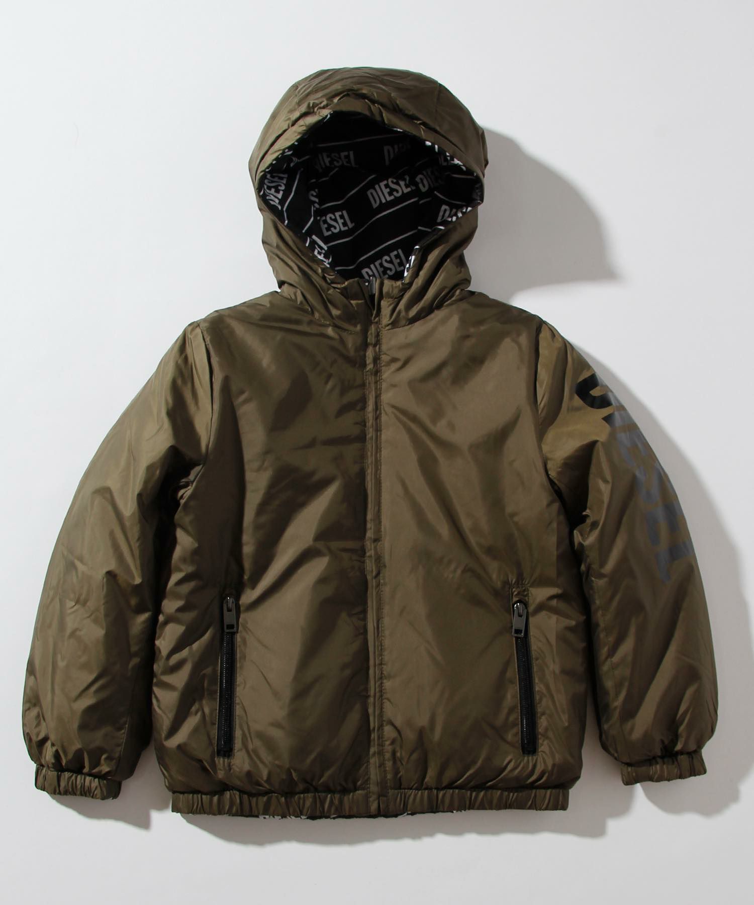 DIESEL(ディーゼル)Kids & Junior フーディーブルゾンリバーシブル 
