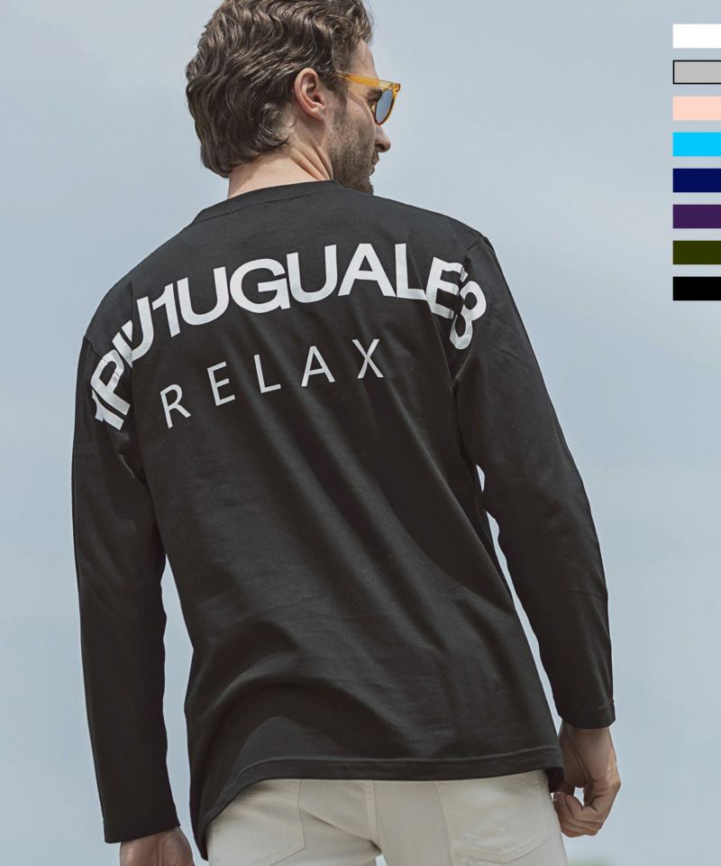 1PIU1UGUALE3 RELAX(ウノピゥウノウグァーレトレ リラックス)バックロゴプリント長袖Tシャツ |  SHIFFON公式通販サイト｜SHIFFON ONLINE STORE
