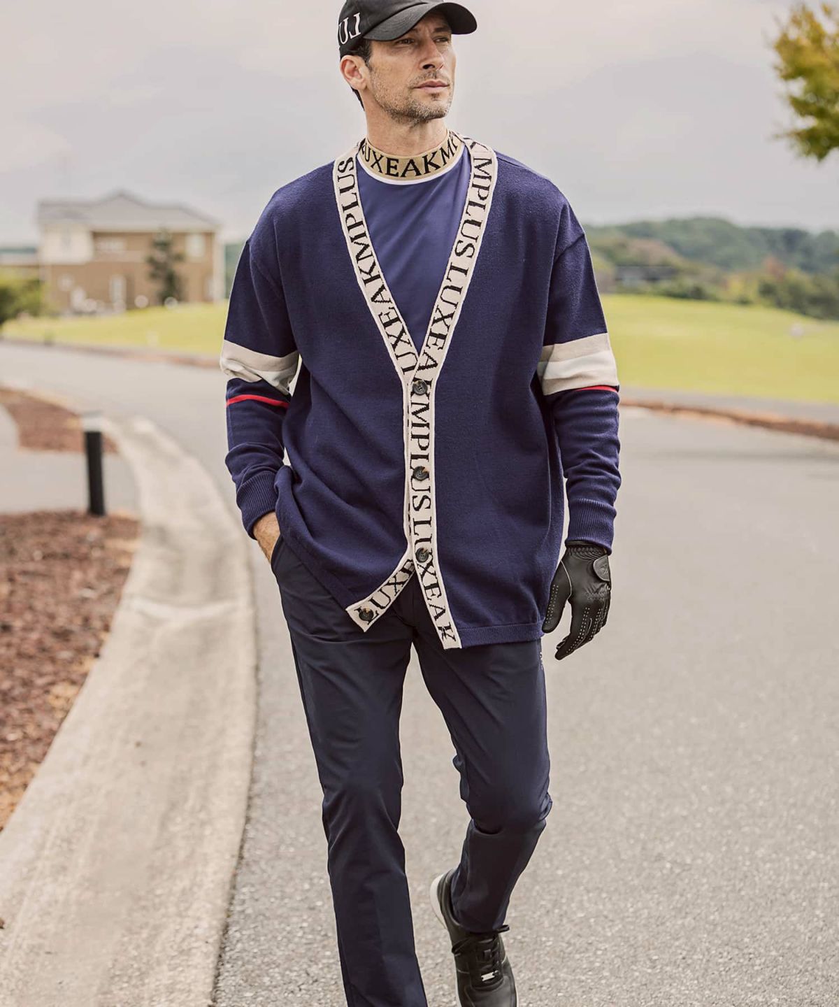 レクサス×アドミラル ニット カーディガン ジャケット 長袖 ゴルフウェア　L レクサス×アドミラル ニット カーディガン ジャケット 長袖 ゴルフ