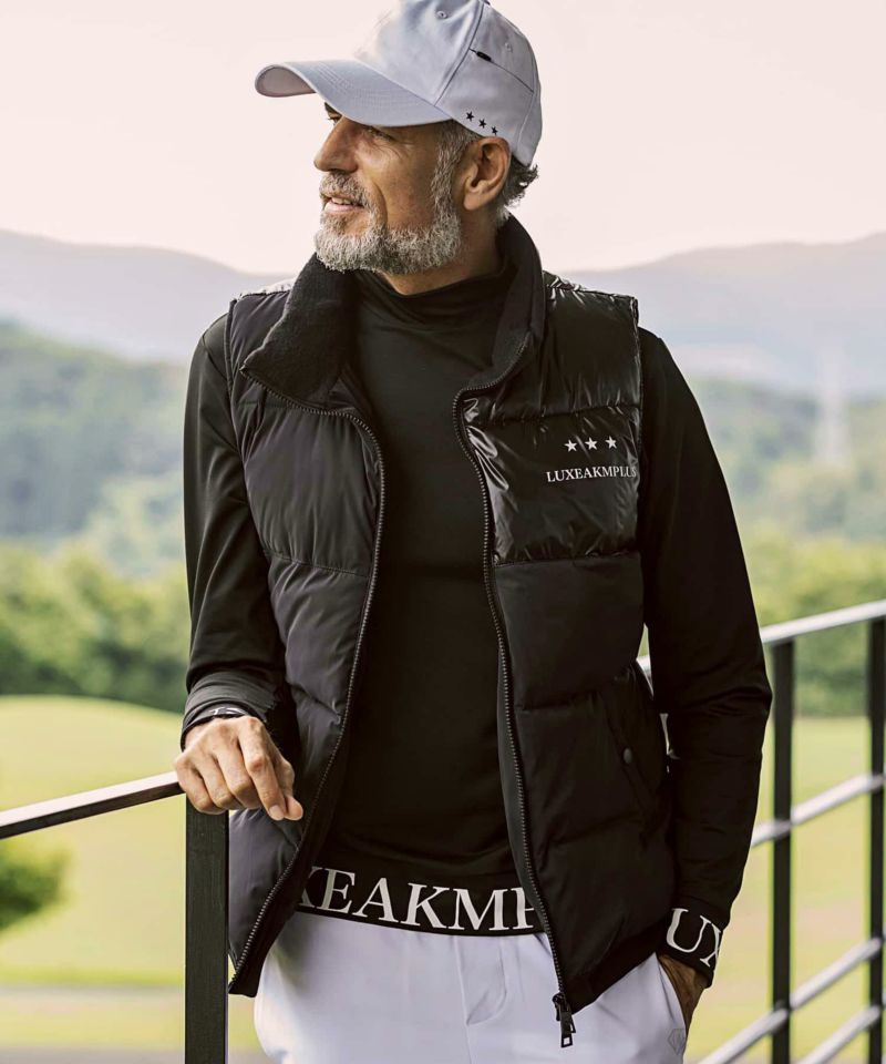 LUXEAKMPLUS リュクスエイケイエムプラス ゴルフ バックロゴパデッドベスト アウター メンズ おしゃれ かっこいい ブランド ゴルフウェア  スポーツウェア GOLF : lao-22005 : SHIFFON シフォン公式ストア - 通販 - Yahoo!ショッピング