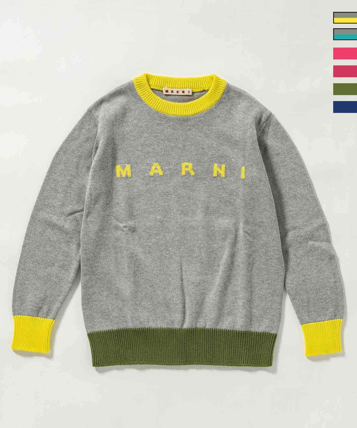 MARNI(マルニ)Kids & Junior ブランドロゴ長袖ニットセーター ...