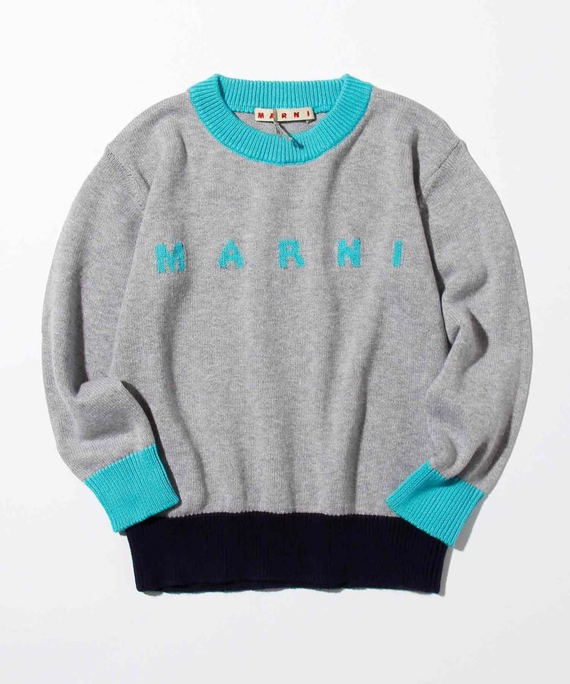 MARNI マルニ ニット 110 青紫xカーキ(ボーダー)