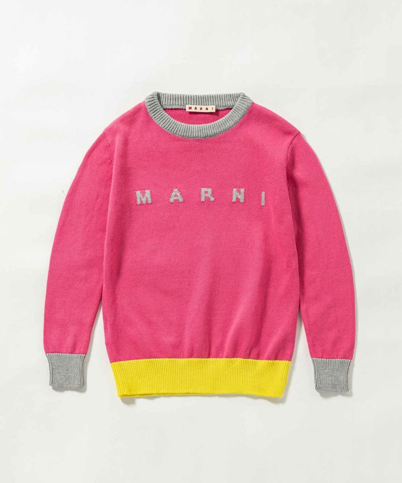 MARNI(マルニ)Kids & Junior ブランドロゴ長袖ニットセーター ...