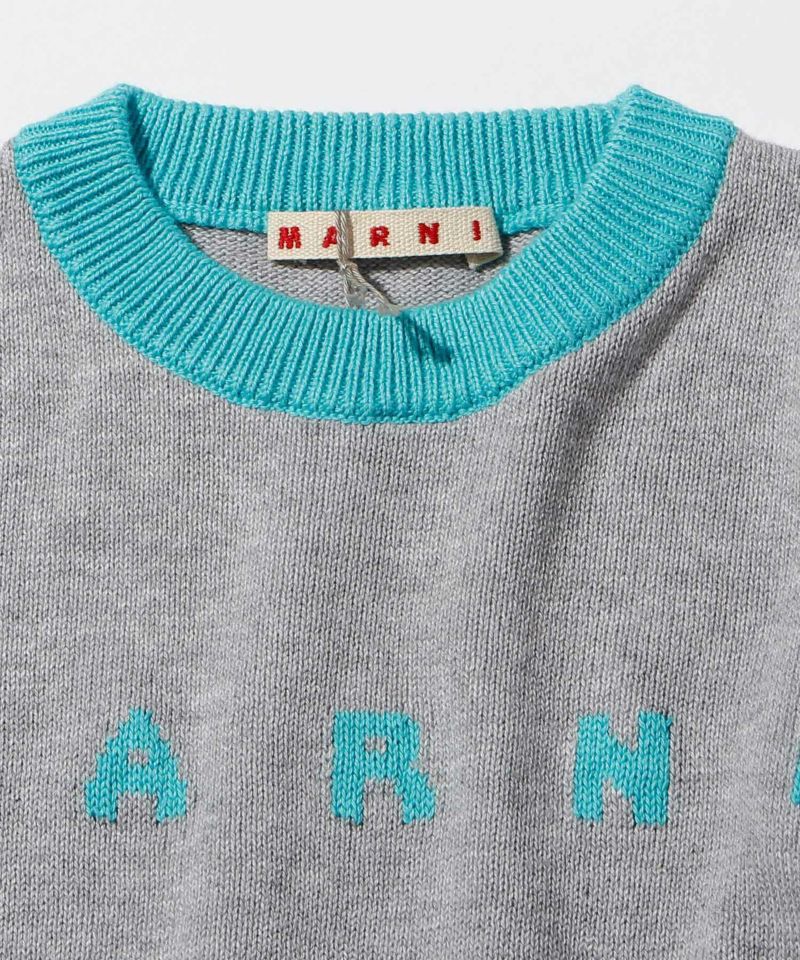 MARNI(マルニ)Kids & Junior ブランドロゴ長袖ニットセーター MARNI(マルニ)Kids & Junior ブランドロゴ長袖ニットセーター