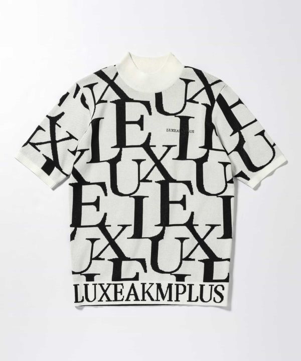 LUXEAKMPLUS(リュクスエイケイエムプラス)ゴルフ 総柄ロゴ半袖
