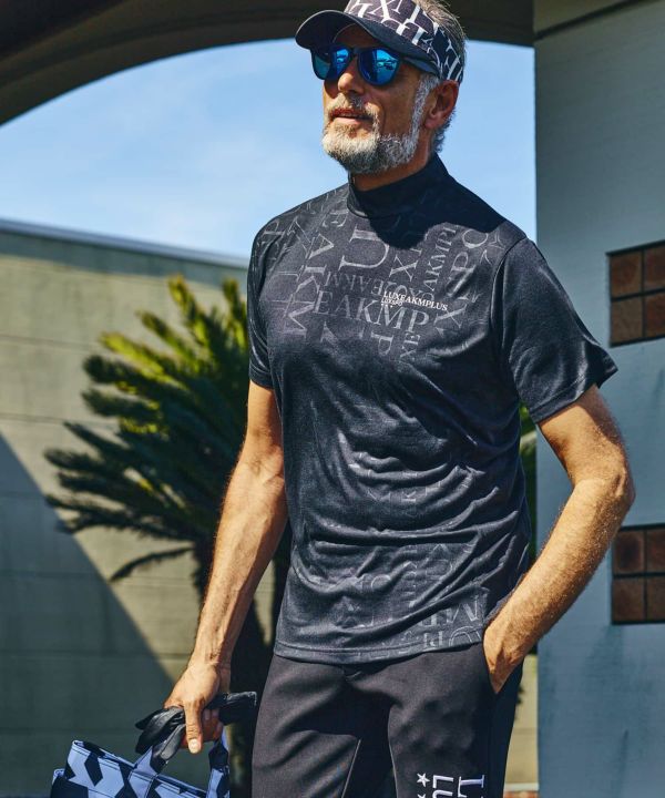 LUXEAKMPLUS(リュクスエイケイエムプラス)ゴルフ ロゴパターン半袖