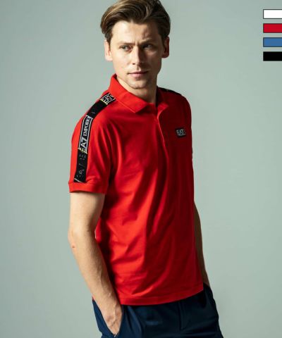 EMPORIO ARMANI EA7(イーエーセブン)TRAIN LOGO SERIES M TAPE POLO/ポロシャツ/半袖/エンポリオ アルマーニ