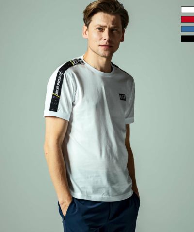 EMPORIO ARMANI EA7(イーエーセブン)TRAIN LOGO SERIES M TAPE TEE ST/Tシャツ/クルーネック/半袖/エンポリオ アルマーニ