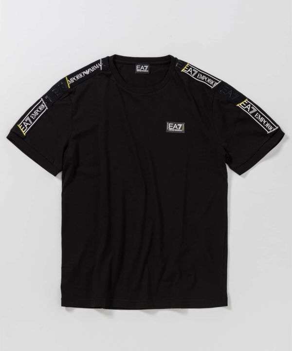 EA7(イーエーセブン)TRAIN LOGO SERIES M TAPE TEE ST/Tシャツ/クルー