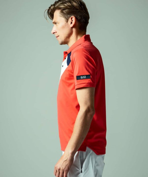 エンポリオアルマーニＥＡ７　ポロシャツgolfproグランドファーザーカラーポロ EMPORIO ARMANI EA7(イーエーセブン)GOLF CLUB M POLO VI JS CB