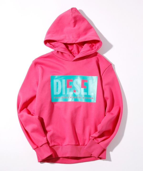 DIESEL(ディーゼル)Kids & Junior ブランドロゴ長袖フーディーパーカー