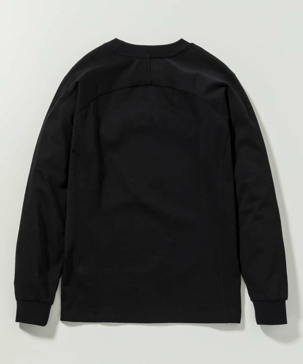 【1PIU1UGUALE3 RELAX】サガラ刺繍アーチ ロゴ ロング Tシャツ SHIFFON｜(M)1PIU1UGUALE3 RELAX/UST-23058 サガラ刺繍