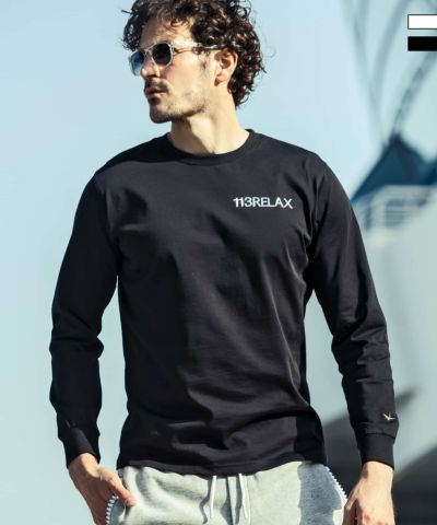 1PIU1UGUALE3 RELAX(ウノピゥウノウグァーレトレ リラックス)メタルロゴロングTシャツ