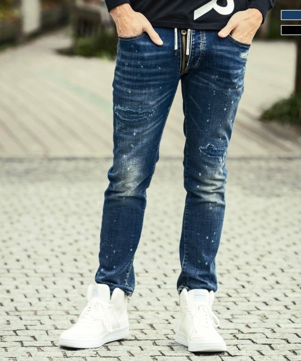 クリーニング済み定価5.3万1piu1uguale3 9TAPERED DENIMⅥデニムパンツ