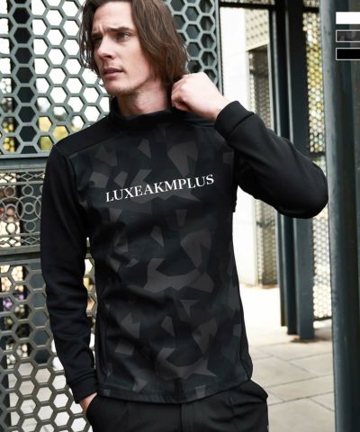 LUXEAKMPLUS(リュクスエイケイエムプラス)ゴルフ ウィンドプルーフモックネックTシャツ