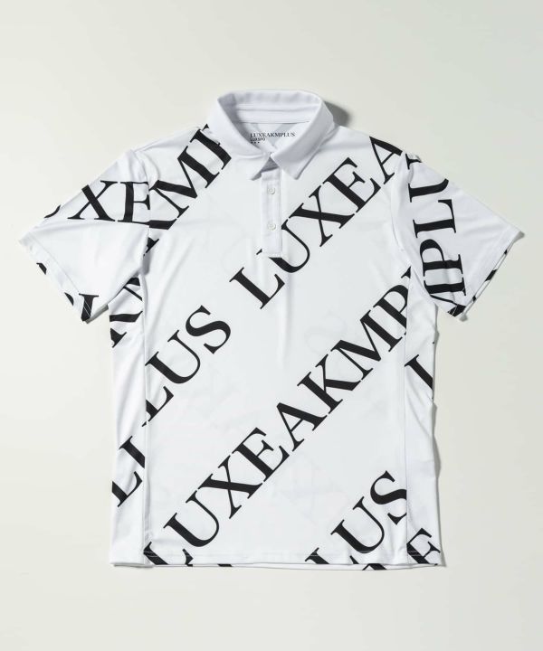 LUXEAKMPLUS(リュクスエイケイエムプラス)ゴルフ 総柄半袖ポロシャツ