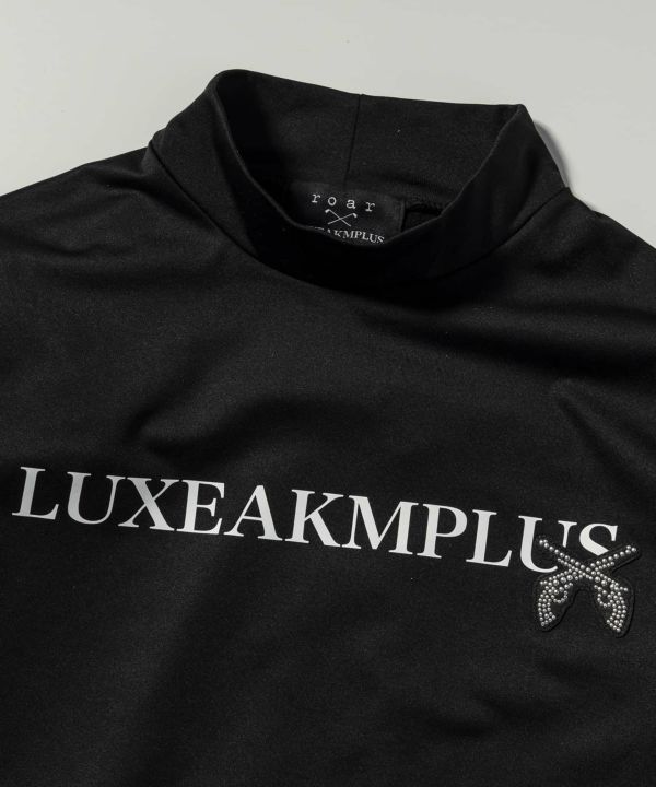 luxeakmplus エイケイエム　フロントロゴモックネックTシャツ　ロンT