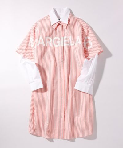 MM6 Maison Margiela(エムエム6 メゾン マルジェラ)Kids & Junior ブランドロゴ長袖シャツワンピース