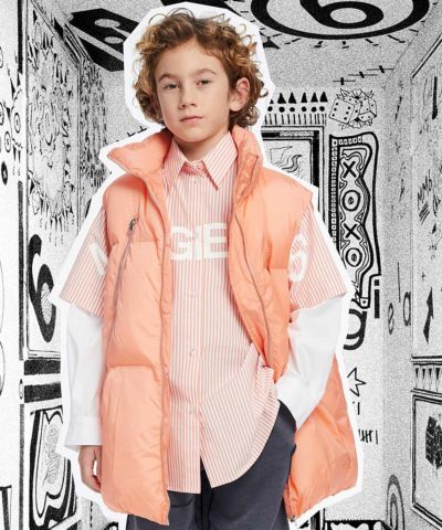 MM6 Maison Margiela(エムエム6 メゾン マルジェラ)Kids & Junior ブランドロゴ長袖シャツ