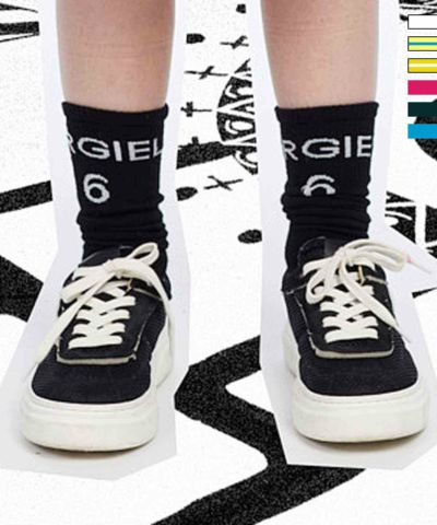 MM6 Maison Margiela(エムエム6 メゾン マルジェラ)Kids & Junior ブランドロゴソックス