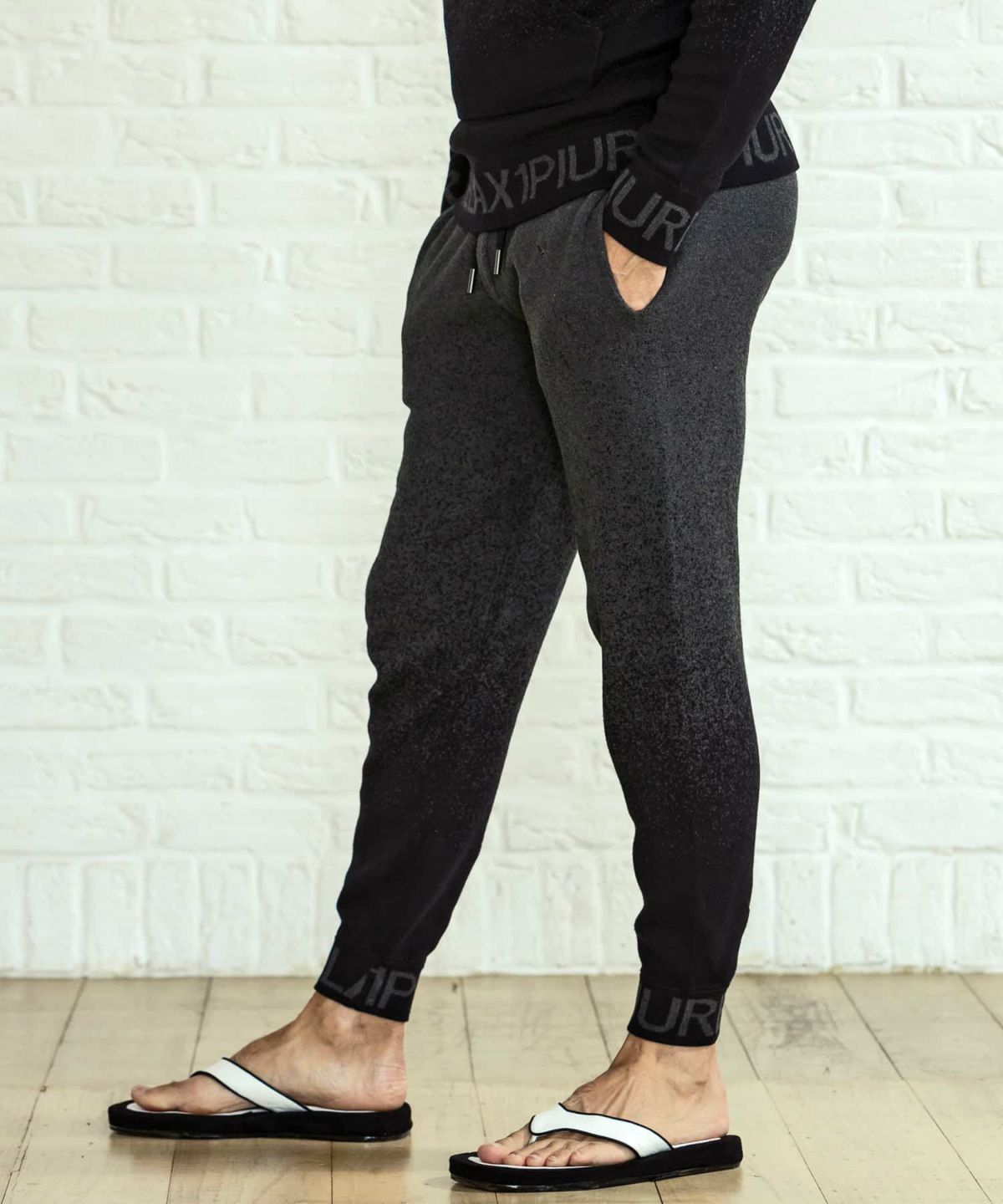 サイズS【新品】1PIU1UGUALE3 GOLF ニットリブパンツ 1PIU1UGUALE3 GOLF - RIB PANTS / ポーラテック リブパンツ