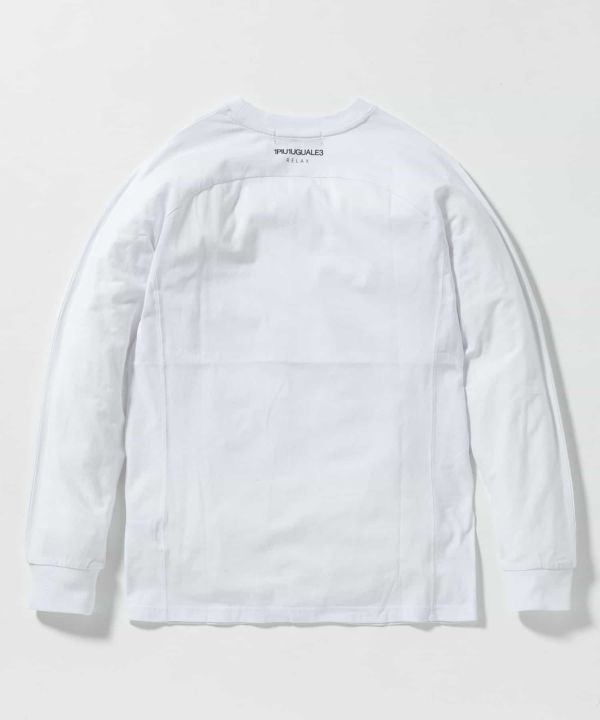 1PIU1UGUALE3 長袖ストレッチ ワンピース 1 ホワイト 1PIU1UGUALE3 RELAX ウノピュウノウグァーレトレ Tシャツ メンズ