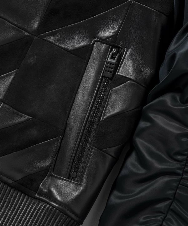 C DIEM(カルペディエム)Pachwork Leather Hybrid Ma-1 /パッチワーク ...