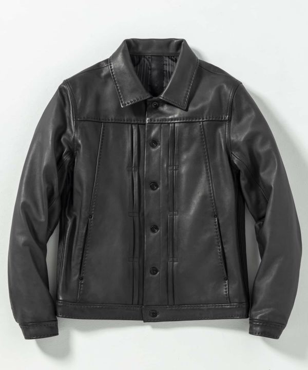 DIESEL』パーカー レザーパッチ 羊革 プルオーバー ブラック 【M】-