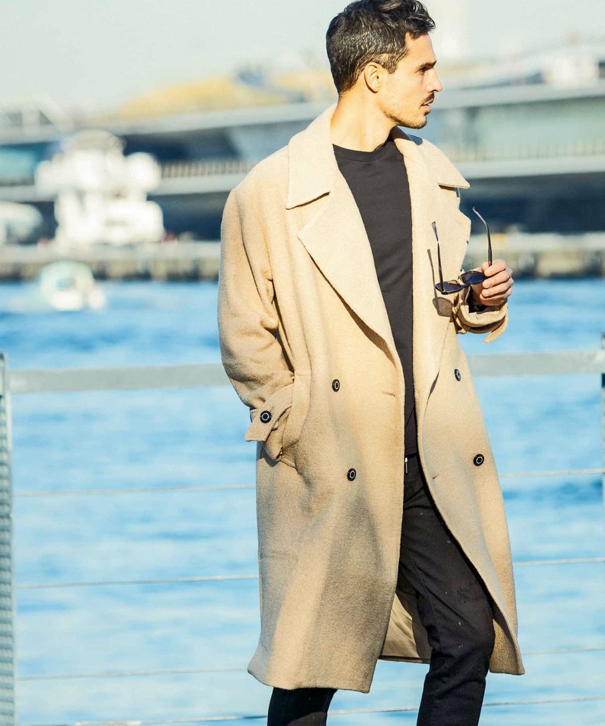 ☆ 1PIU1UGUALE3 ダブルチェスターコート Ⅳ 送料込 カシミア タッチ