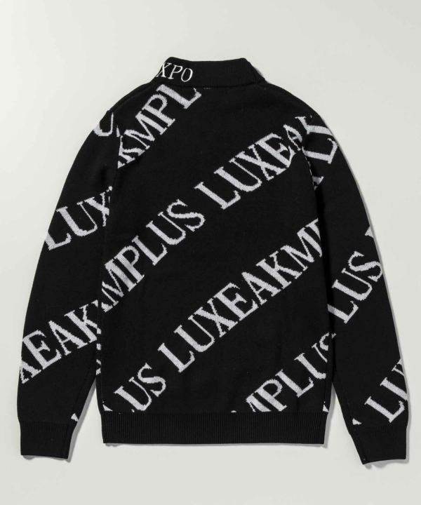 LUXEAKMPLUS(リュクスエイケイエムプラス)ゴルフ 総柄ロゴモックネック