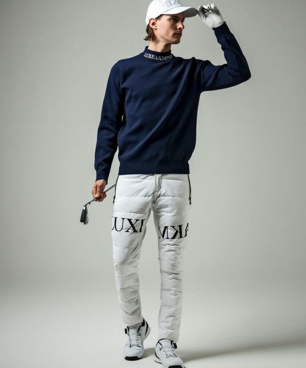 Pacific GOLF CLUBテーパードパンツ(メンズL) LUXEAKMPLUS(リュクスエイケイエムプラス)ゴルフ 中綿ロゴ