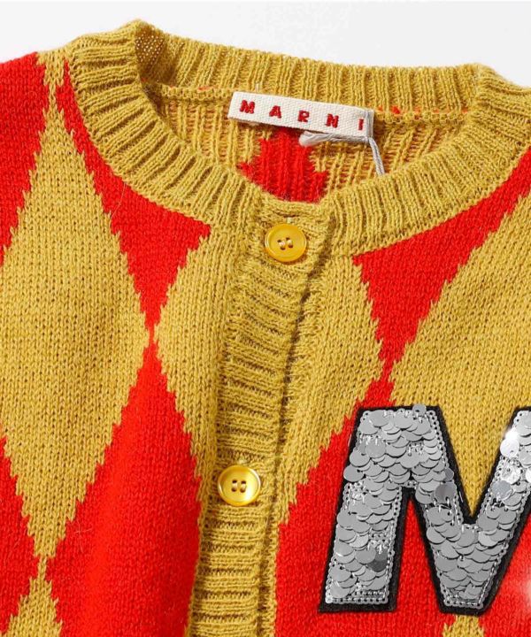 MARNI(マルニ)Kids & Junior ワンポイントデザインカーディガン