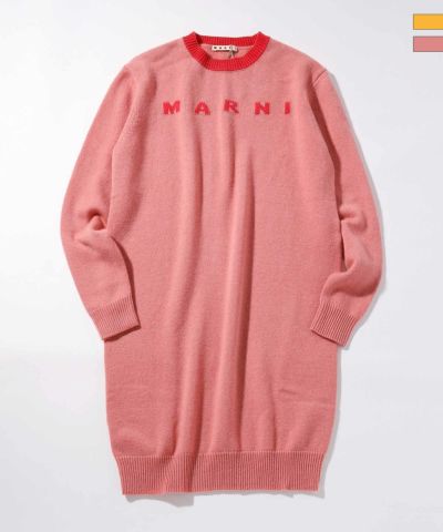 MARNI(マルニ)Kids & Junior ブランドロゴ長袖ニットワンピース