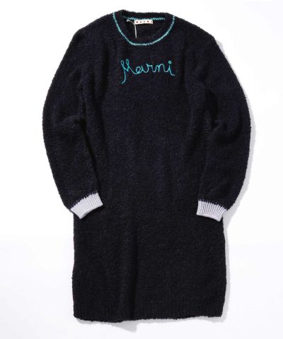 ワンピース MARNI（マルニ）Kids ＆ Junior ブランドロゴ長袖ニット