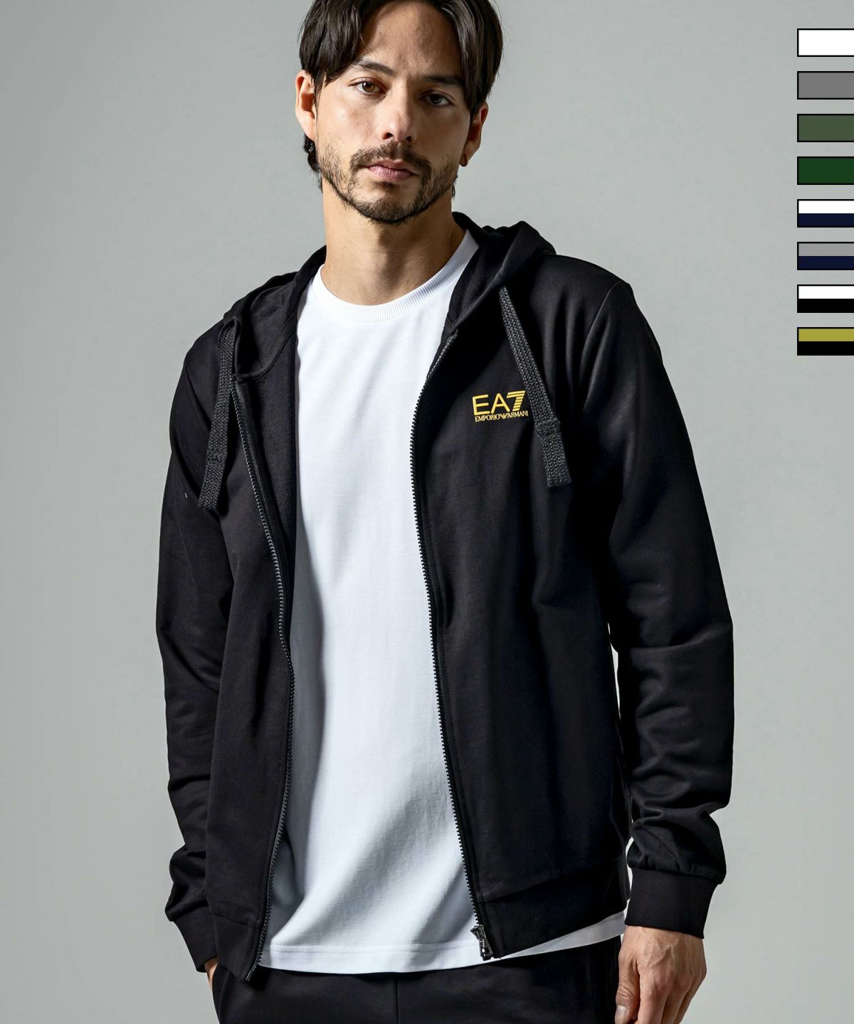 EMPORIO ARMANI EA7(イーエーセブン)TRAIN CORE ID M HOODIE FZ COFT/スウェットパーカー /ロゴ/フーディー/ジップアップ/エンポリオ アルマーニ | SHIFFON公式通販サイト｜SHIFFON ONLINE STORE