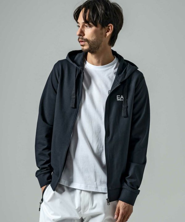 EMPORIO ARMANI EA7(イーエーセブン)TRAIN CORE ID M HOODIE FZ COFT/スウェットパーカー/ロゴ /フーディー/ジップアップ/エンポリオ アルマーニ | SHIFFON公式通販サイト｜SHIFFON ONLINE STORE