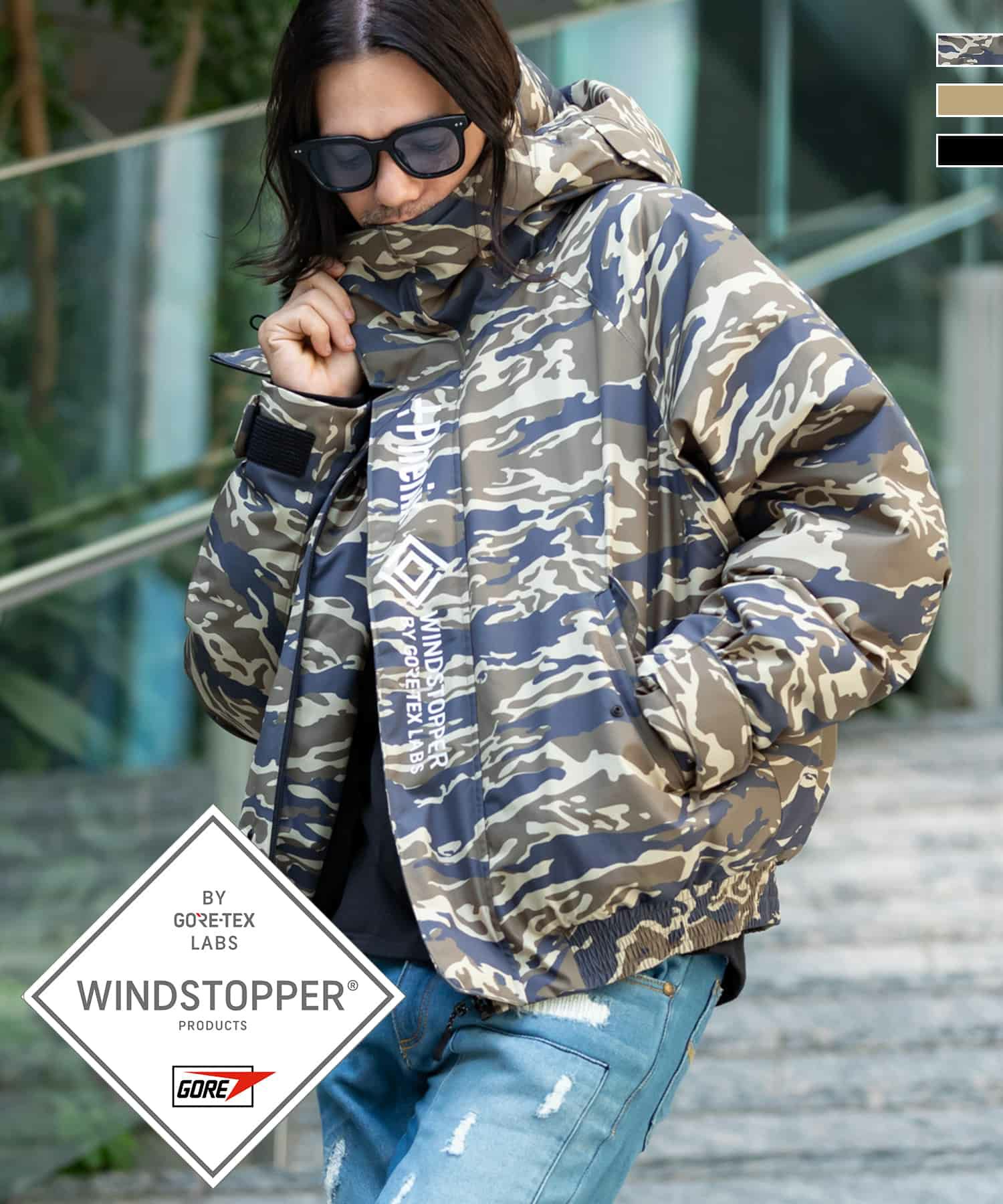 phenix(プラスフェニックス)GORE DOWN BOMBER JACKET / WINDSTOPPER 