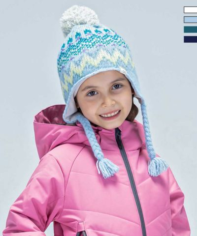 phenix(フェニックス)Mix Border Junior Earflap Beanie キッズ/スキーウェア/ニット帽/キャップ/ビーニー