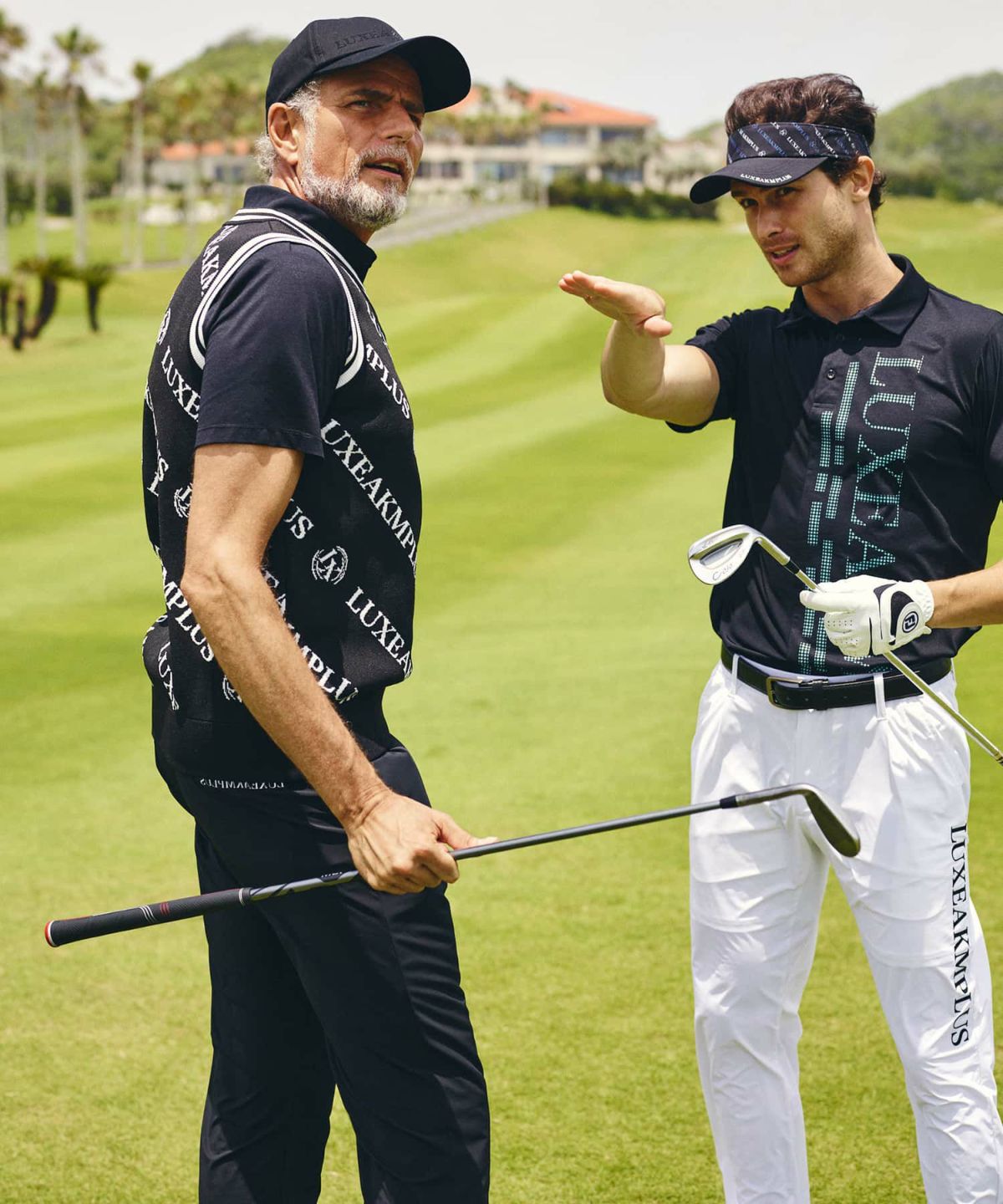 LUXEAKMPLUS(リュクスエイケイエムプラス)ゴルフ サイドロゴストレッチ