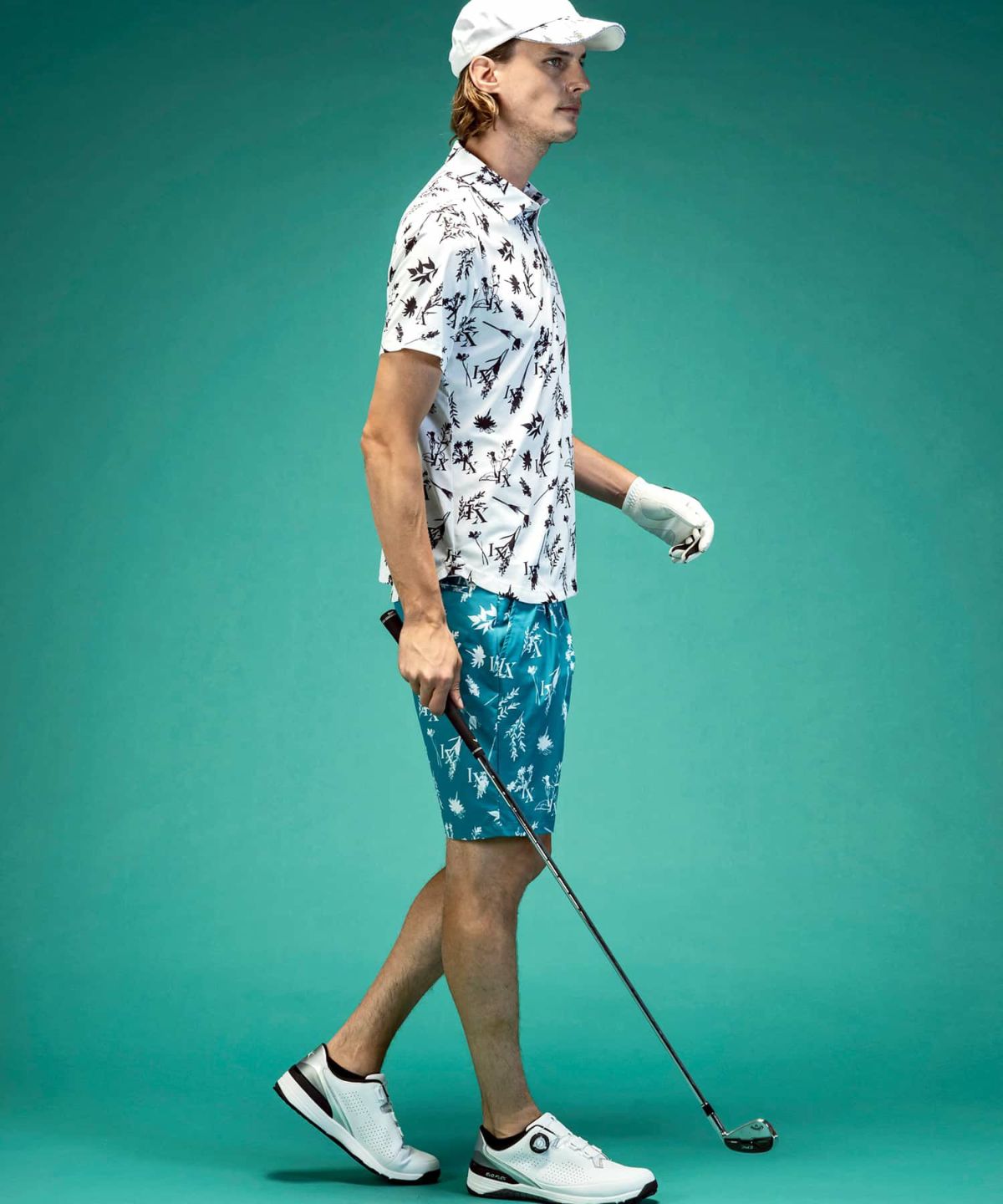 LUXEAKMPLUS(リュクスエイケイエムプラス)ゴルフ ボタニカル半袖