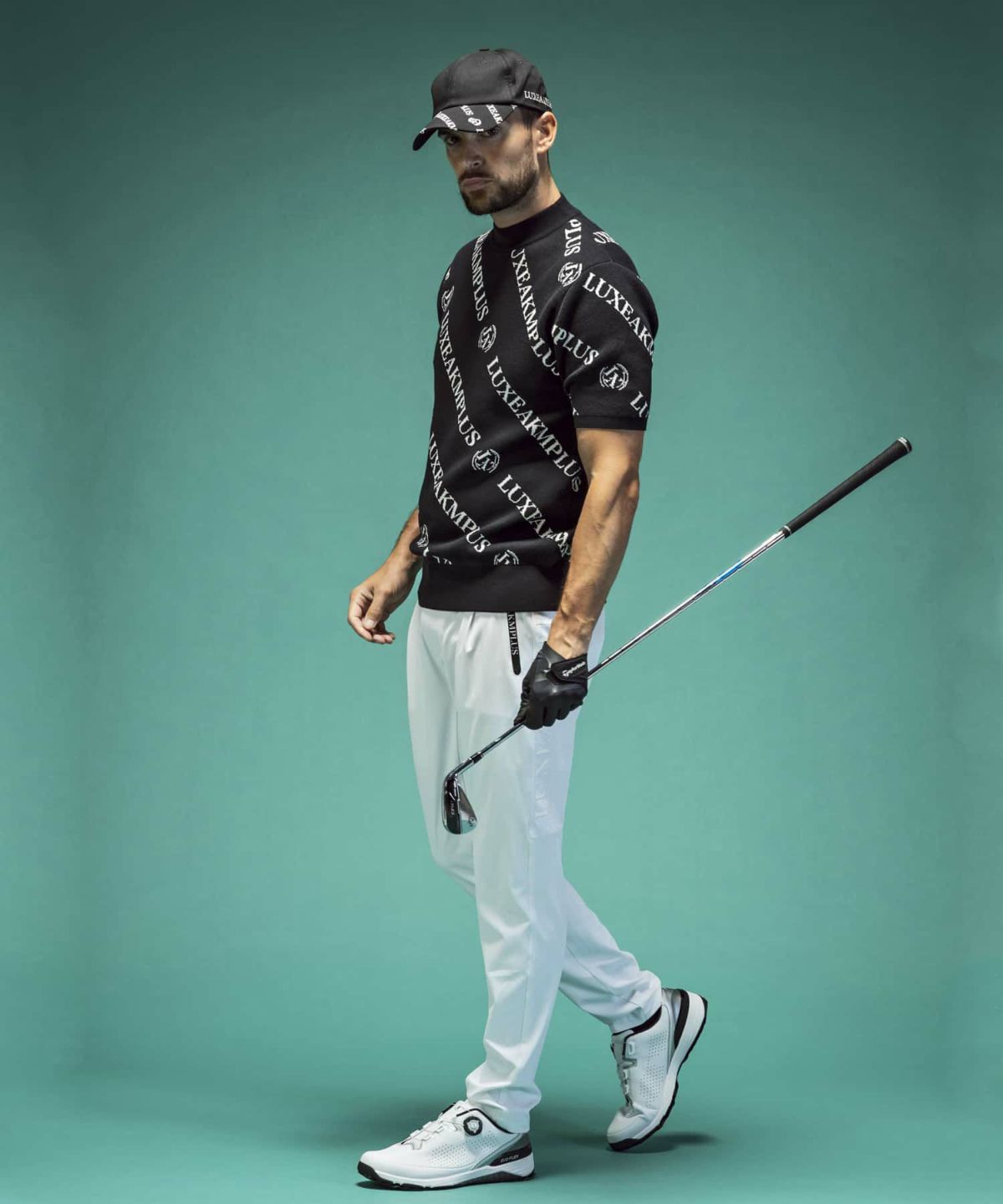 LUXEAKMPLUS(リュクスエイケイエムプラス)ゴルフ サイドロゴパンツ