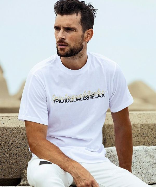 【WMNS: Lサイズ】1PIU1UGUALE3 シャツ　ロゴ 1PIU1UGUALE3 RELAX tシャツ RELAX(ウノピゥウノウグァーレトレ