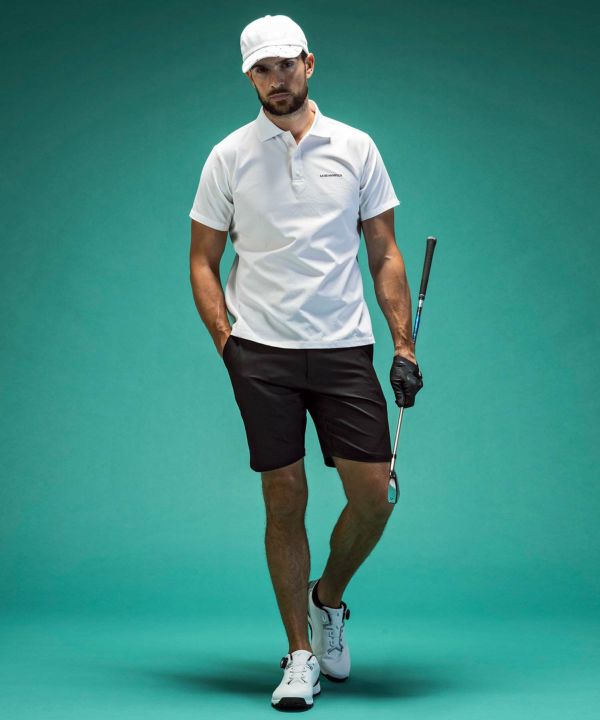 RUFFLO ブラック ゴルフシャツ M 新品未使用 25年秋冬 【B-02】 長袖共衿シャツ(M BK(ブラック)): アパレル