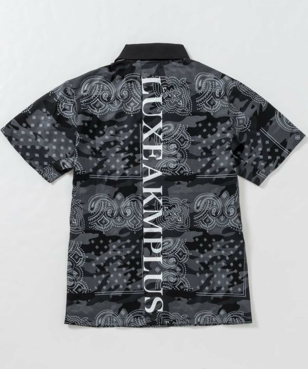 LUXEAKMPLUS / 24SS バックロゴ ベンチレーション ポロシャツ LUXEAKMPLUS(リュクスエイケイエムプラス)ゴルフ バックロゴ