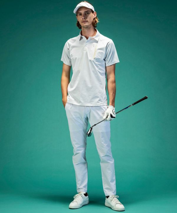 S【未使用品】1PIU1UGUALE3　GOLF サイドラインスラックス WW LUXEAKMPLUS(リュクスエイケイエムプラス)ゴルフ サイドロゴ