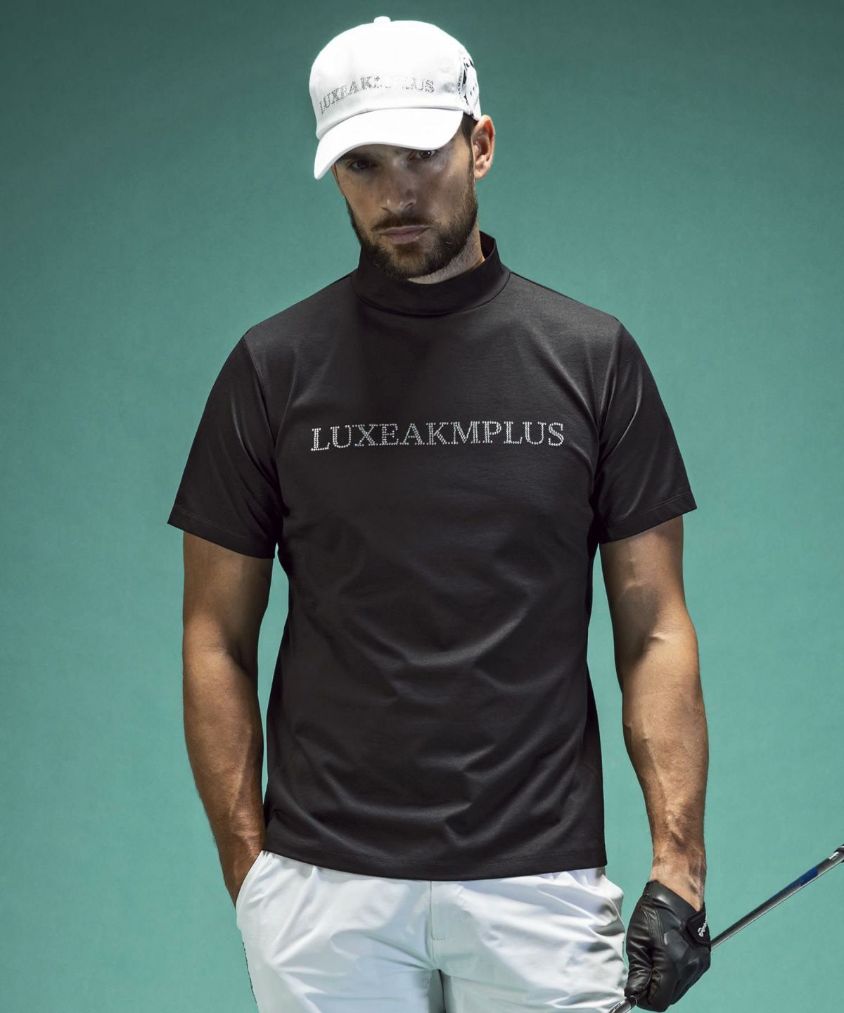 LUXEAKMPLUS(リュクスエイケイエムプラス)ゴルフ ラインストーンロゴ 