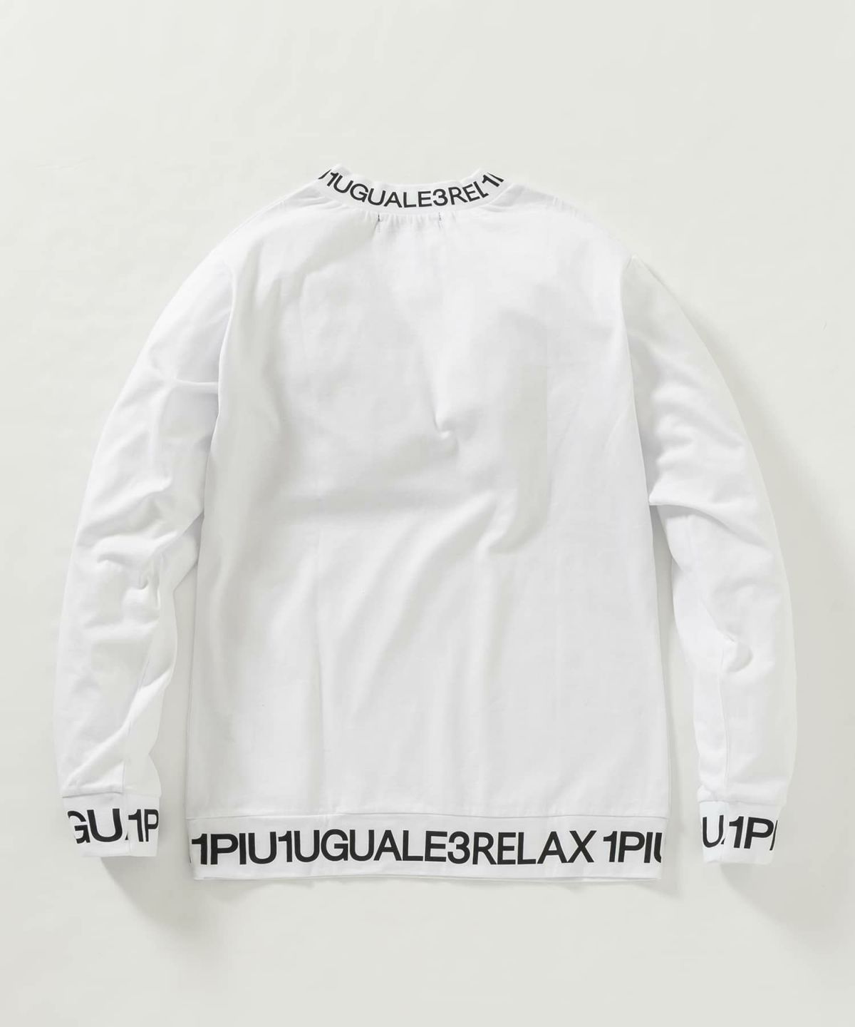 1PIU1UGUALE3 RELAX(ウノピゥウノウグァーレトレ リラックス)ネックロゴロングTシャツ